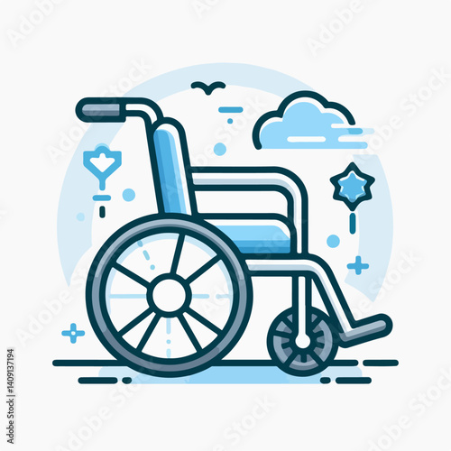 wheelchair vector illustration