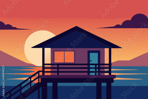 sunset on the beach