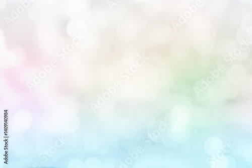 Abstract summer spring light colored blurred background bokeh lights.