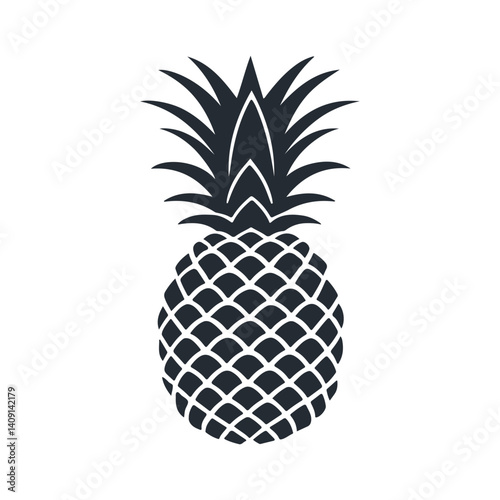Solid Vector Icon for Pineapple
