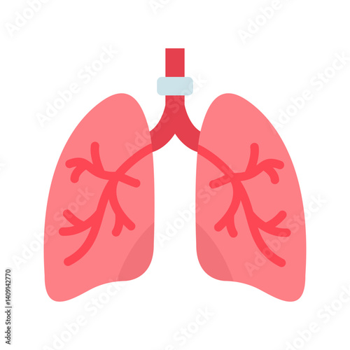 Lungs icon vector image. Suitable for mobile apps, web apps and print media.