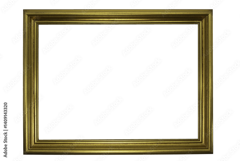 isolated gilded wooden picture frame isolated gilded wooden picture frame