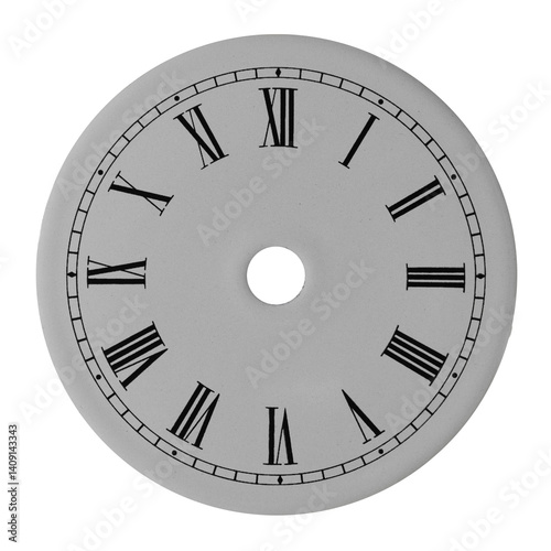 Enamel dial with Roman numerals without hands
