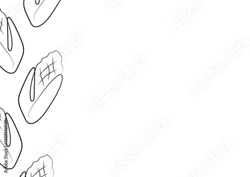 poster with a simple corn cob icon in line art style, for various designs and packaging