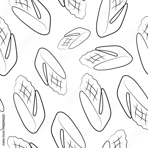 seamless pattern with simple corn cob icon in line art style, for various designs and packaging