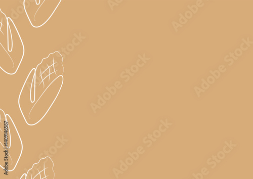 poster with a simple icon of a corn cob in line art style on a yellow background, for various designs and packaging