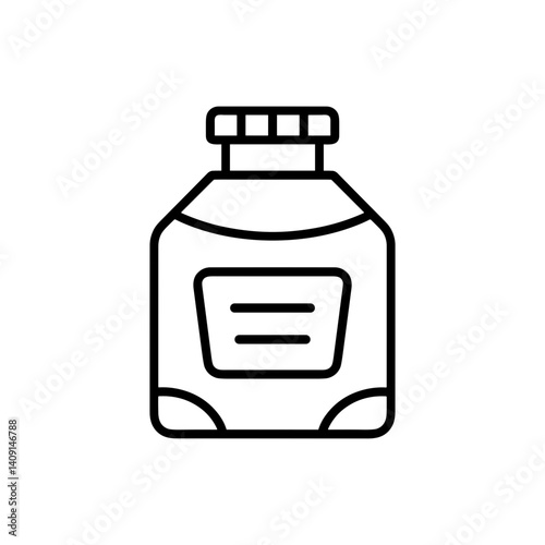 Halloween Potion Bottle Outline Design  
