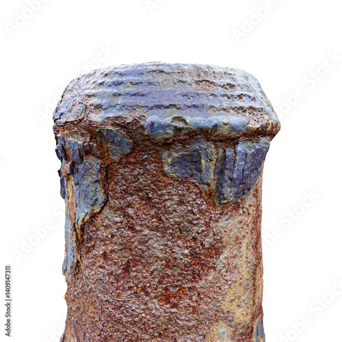 Obraz na płótnie The historic artillery piece shows signs of aging and oxidation, highlighting the texture and patina of aged metal. w salonie