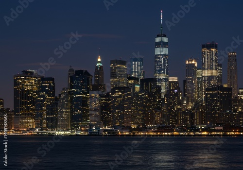 beautiful city of manhattan at night