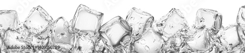 Obraz na płótnie PNG Ice cubes border ice refreshing ice cubes. w salonie