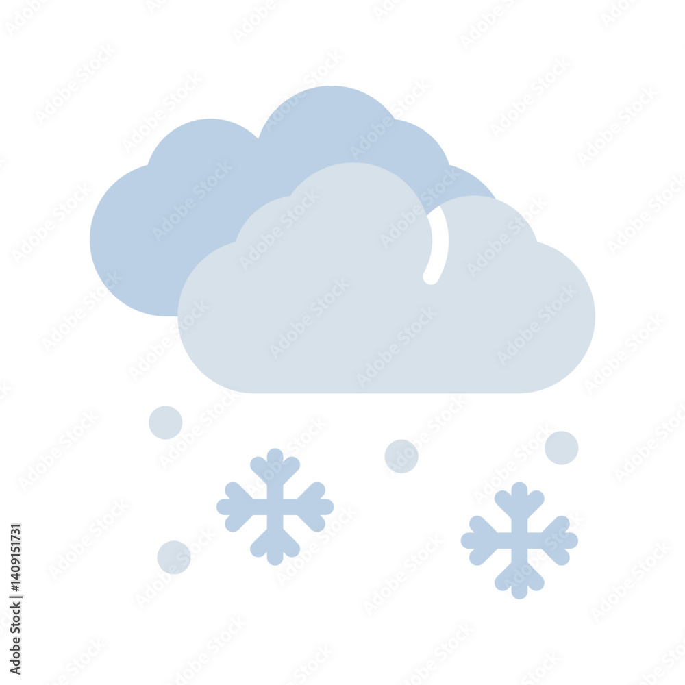 Snowfall icon vector image. Suitable for mobile apps, web apps and print media. Snowfall icon vector image. Suitable for mobile apps, web apps and print media.
