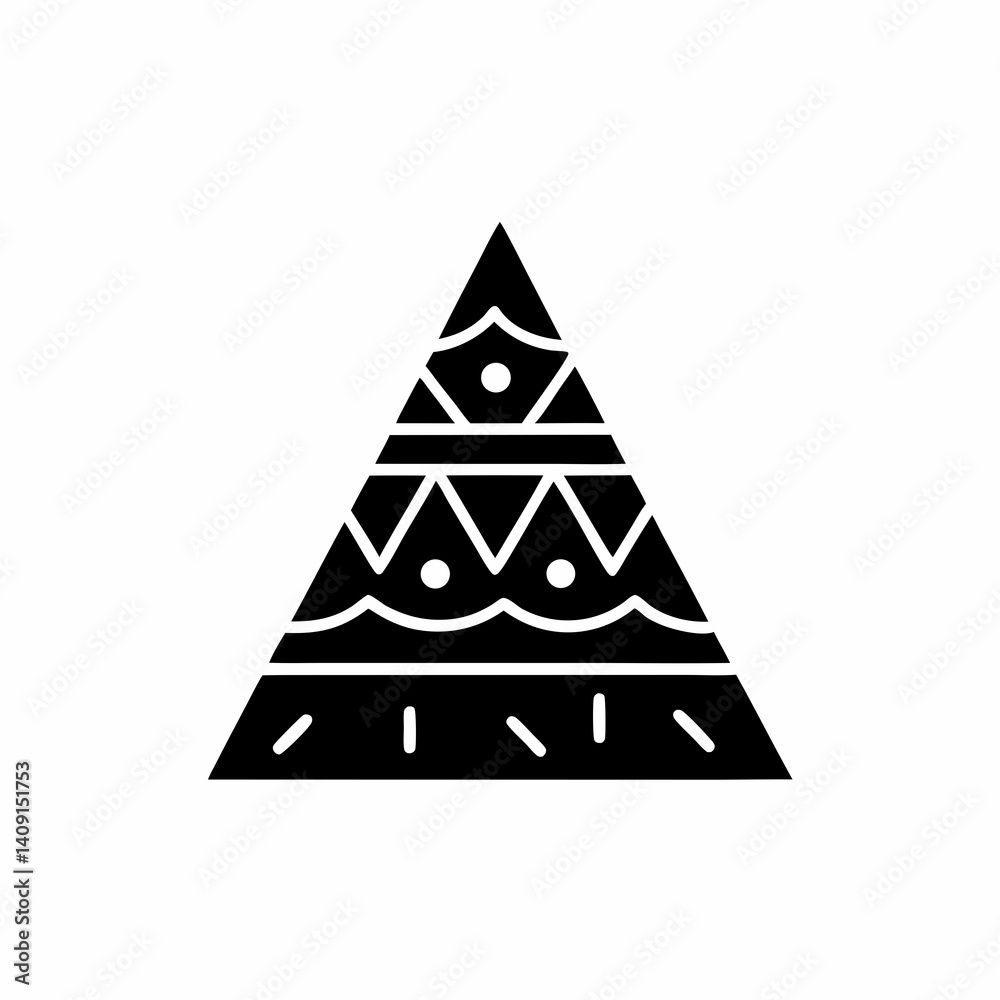 creative details Pyramid Icon Vector Illustration creative details Pyramid Icon Vector Illustration