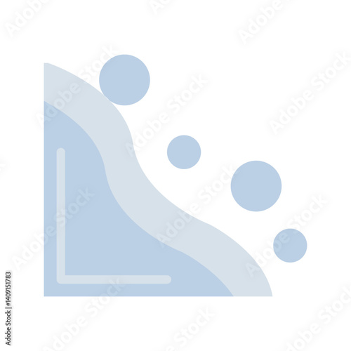 Snowslide icon vector image. Suitable for mobile apps, web apps and print media.