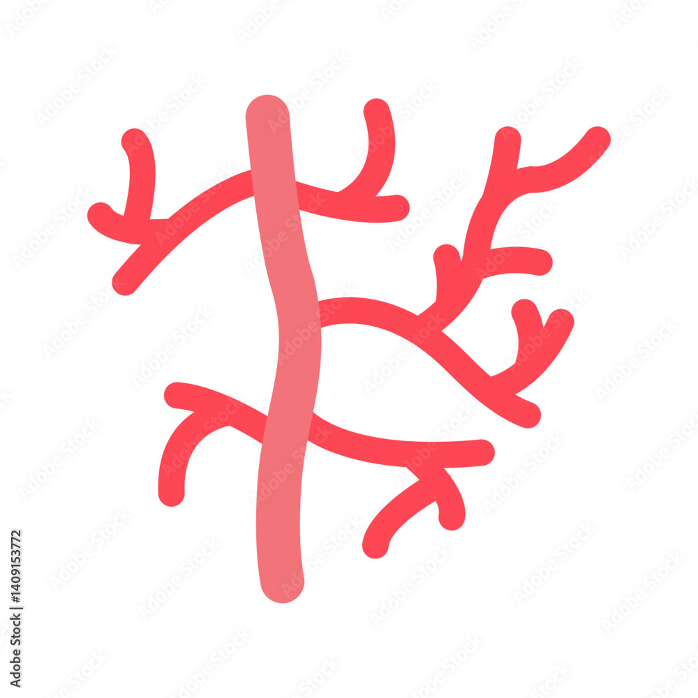 Vascular icon vector image. Suitable for mobile apps, web apps and print media. Vascular icon vector image. Suitable for mobile apps, web apps and print media.