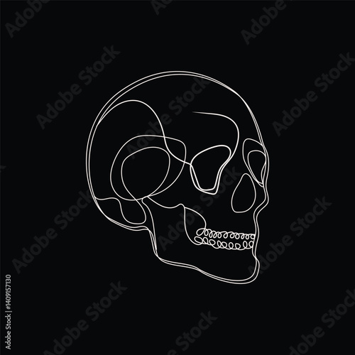 human skull vector illustration