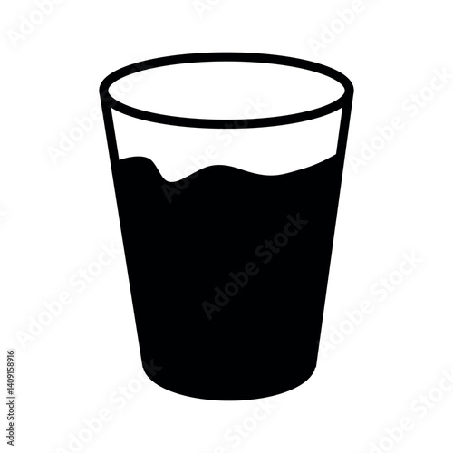 Glass drink icon simple