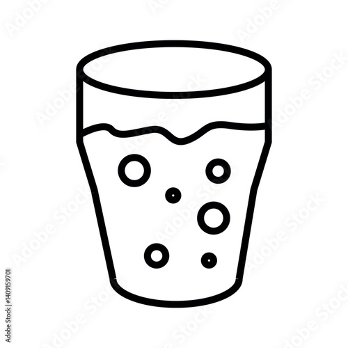 Glass drink icon simple