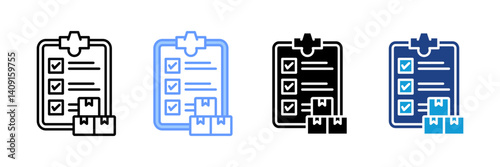 Inventory Icon Set Multiple Style Collection