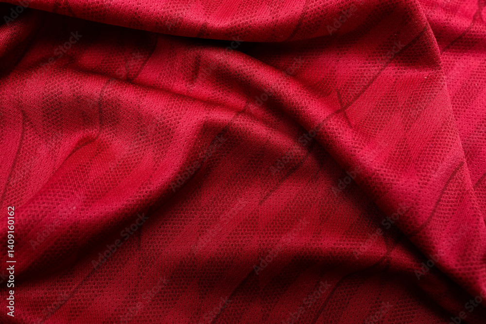 Wrinkled Red Fabric Texture with Abstract Pattern Wrinkled Red Fabric Texture with Abstract Pattern