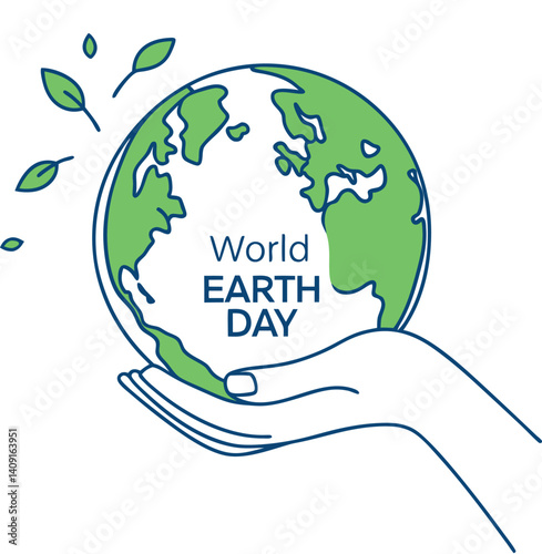 World earth day design with logotype 