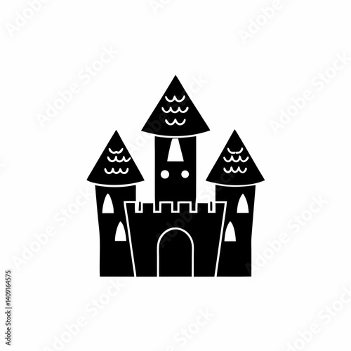 creative details Castle Icon Vector Illustration