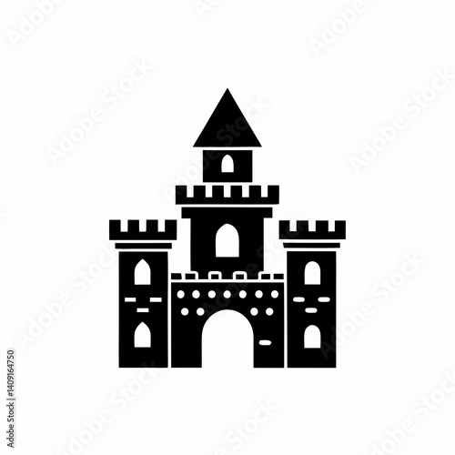 creative details Castle Icon Vector Illustration