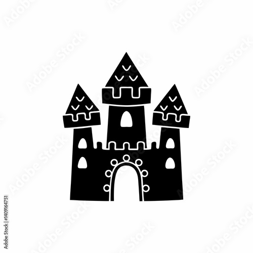 creative details Castle Icon Vector Illustration