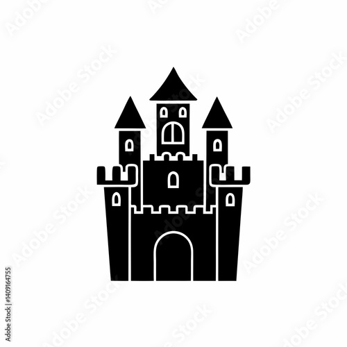 creative details Castle Icon Vector Illustration