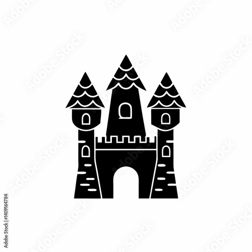 creative details Castle Icon Vector Illustration