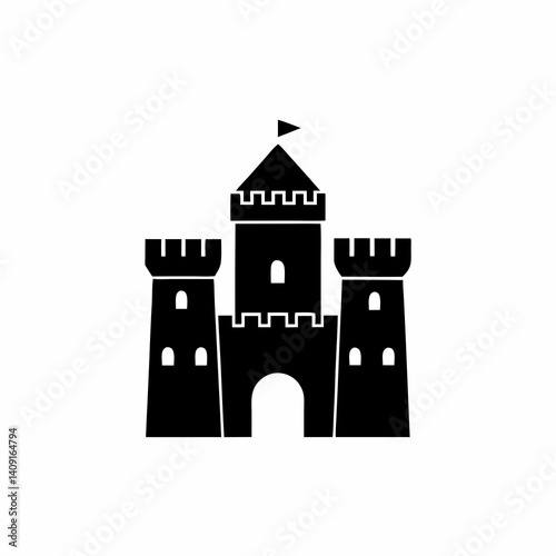 creative details Castle Icon Vector Illustration
