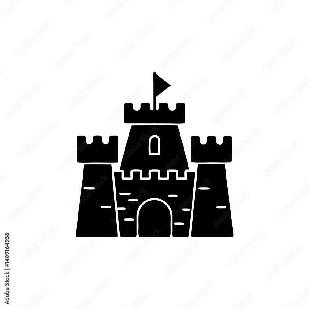 Fototapeta premium creative details Castle Icon Vector Illustration