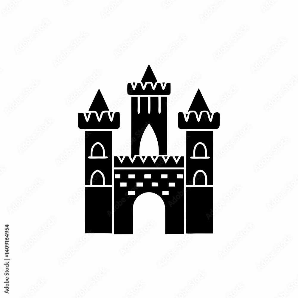 Fototapeta premium creative details Castle Icon Vector Illustration