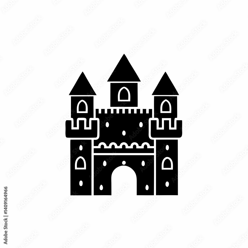creative details Castle Icon Vector Illustration creative details Castle Icon Vector Illustration