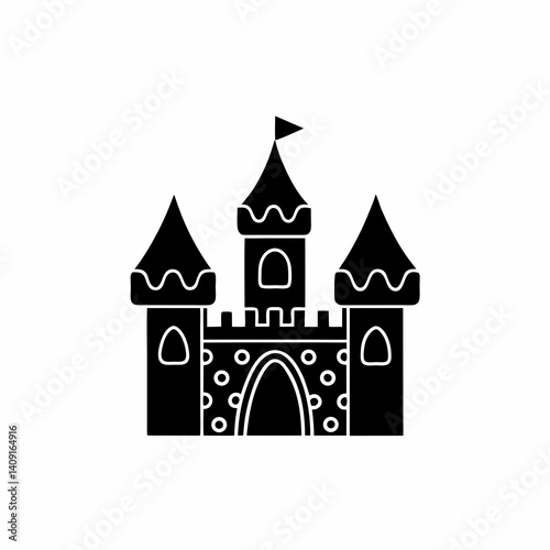 creative details Castle Icon Vector Illustration
