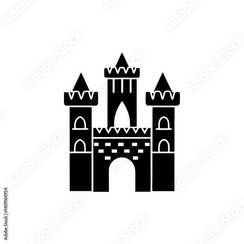 creative details Castle Icon Vector Illustration