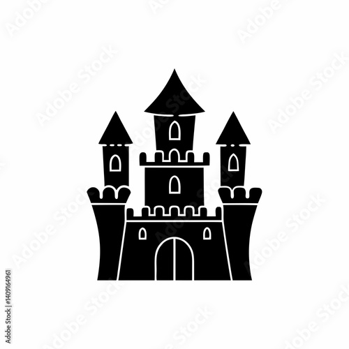 creative details Castle Icon Vector Illustration
