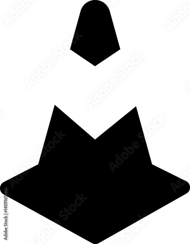 Road cone vector icon. Warning for road construction work or car accident areas, markers to redirect traffic, separate or merge lanes. cone flat icon ,also caution, attention, transparent background
