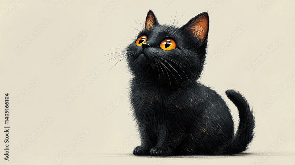 flat vector,minimal details, happy tempera gouache, black cat drawing on blank background, in the art style of japanese vintage 80's kawaiicore, cute illustrations, bold color palette, gouache, romant flat vector,minimal details, happy tempera gouache, black cat drawing on blank background, in the art style of japanese vintage 80's kawaiicore, cute illustrations, bold color palette, gouache, romant