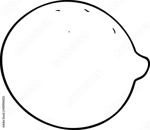 A Single Vibrant Green Lime Fruit Illustration