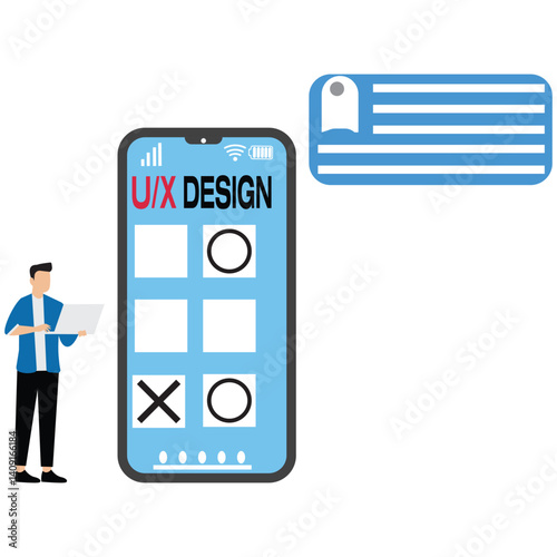 Programmer and designer working on UI design