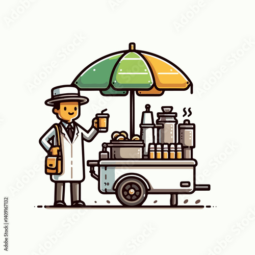 trader vector illustration
