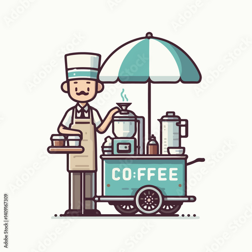 trader vector illustration