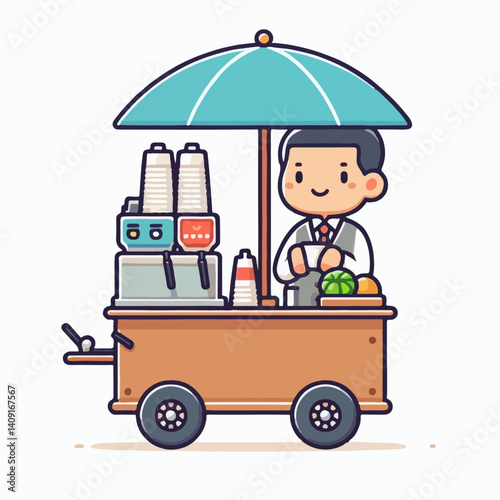 trader vector illustration