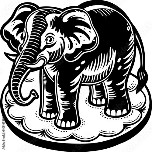 Adorable Clay Elephant Toy with Gentle Lighting and Fine Details