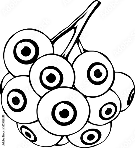 A Cluster Of Eyeballs Resembling A Strange Fruit Bunch