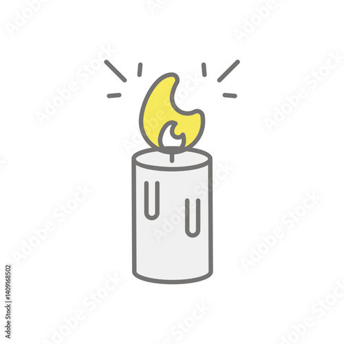 Candel icon vector stock illustration