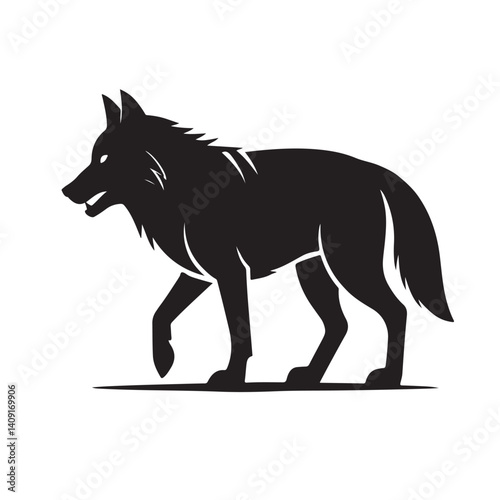Wolf  clipart silhouette Vector Illustration