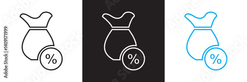 Tax  icon set. Vector for websites, mobile interfaces, presentations, banner, visual branding etc. Vector illustration. isolated on white and black background. EPS 10