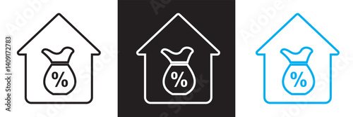 Tax  icon set. Vector for websites, mobile interfaces, presentations, banner, visual branding etc. Vector illustration. isolated on white and black background. EPS 10