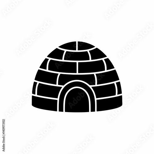 creative details Igloo Icon Vector Illustration